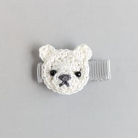 しろくまのベビーヘアクリップ