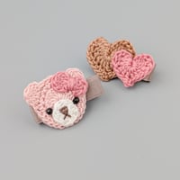 バレンタイン限定　くまのベビーヘアクリップ