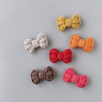クロッシェリボンのベビーヘアクリップ　全6色