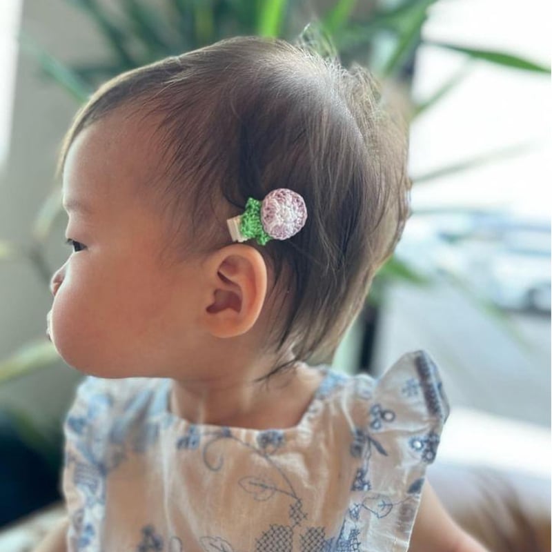 アサガオのベビーヘアクリップ | yukotto's STORE