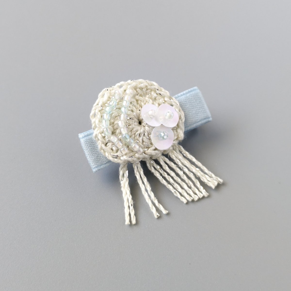ヘアゴム　ベビーヘアクリップ　くらげ１〜２ クラゲのベビーヘアクリップ | yukotto's STORE