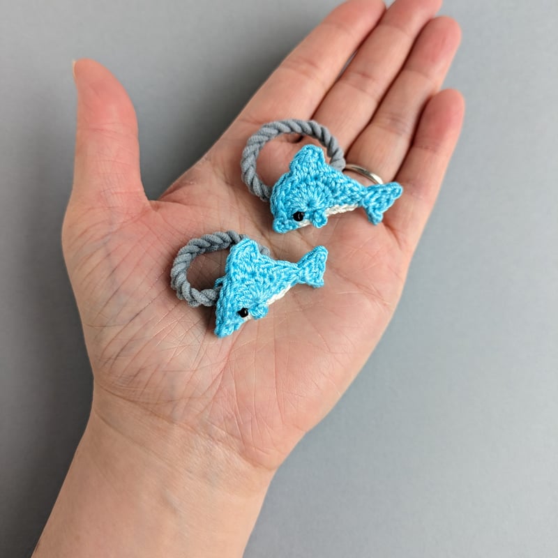 熱帯魚＆イルカ☆ベビーヘアクリップ　ヘアゴム イルカのベビーヘアゴム | yukotto's STORE