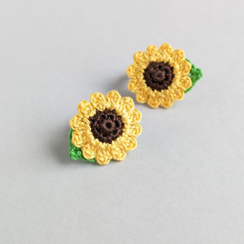 ヘアゴム　ベビーヘアクリップ　ニコちゃんひまわり１〜２ plusnao_acc-11340