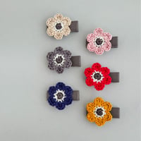 北欧の花ベビーヘアクリップ　全6色