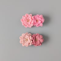 桃の花　ベビーヘアクリップ