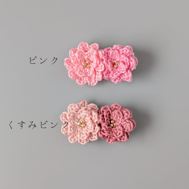 桃の花 ベビーヘアクリップ | yukotto's STORE