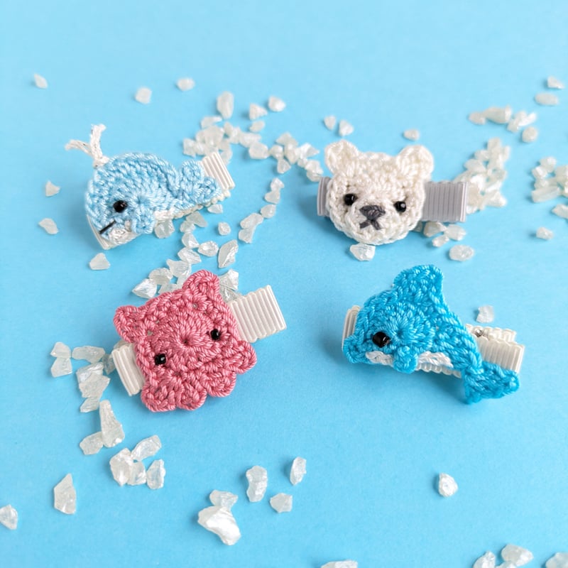 イルカのベビーヘアクリップ | yukotto's STORE