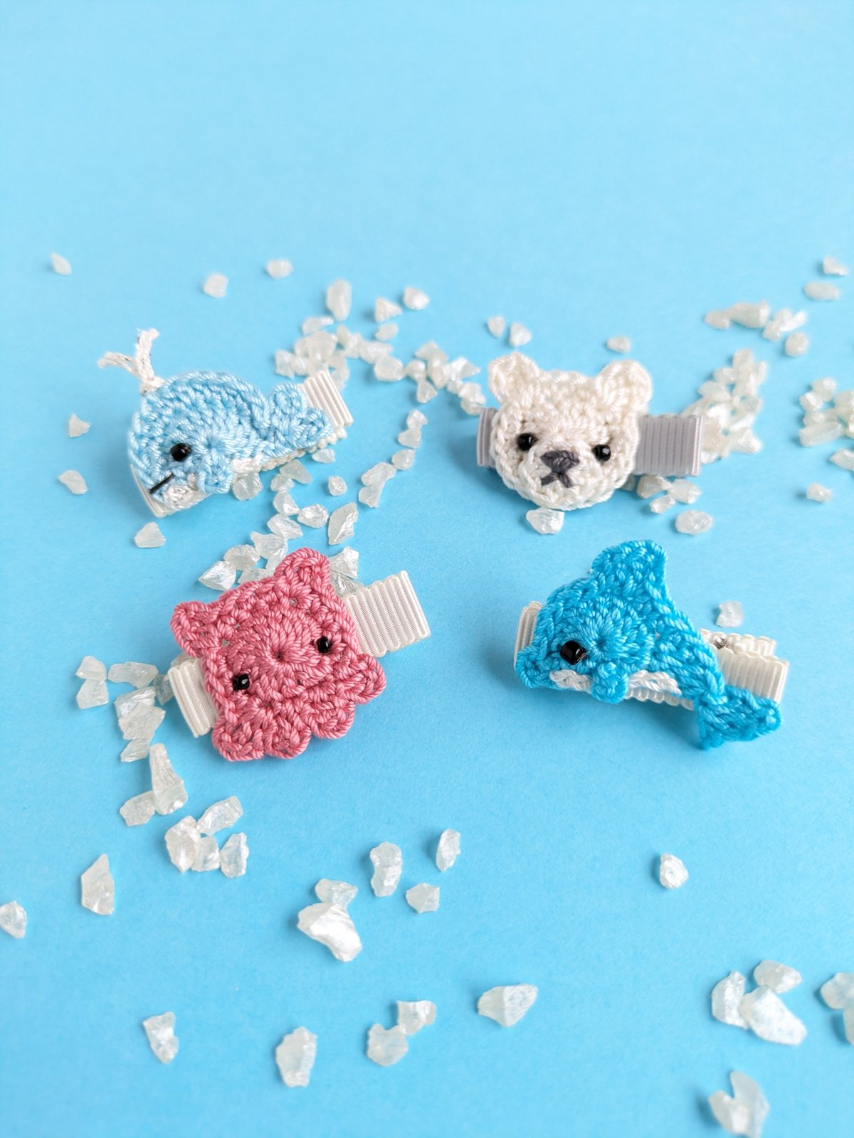 辰のベビーヘアクリップ 辰のベビーヘアクリップ （刺繍ドラゴンちょう結びヘアクリップ