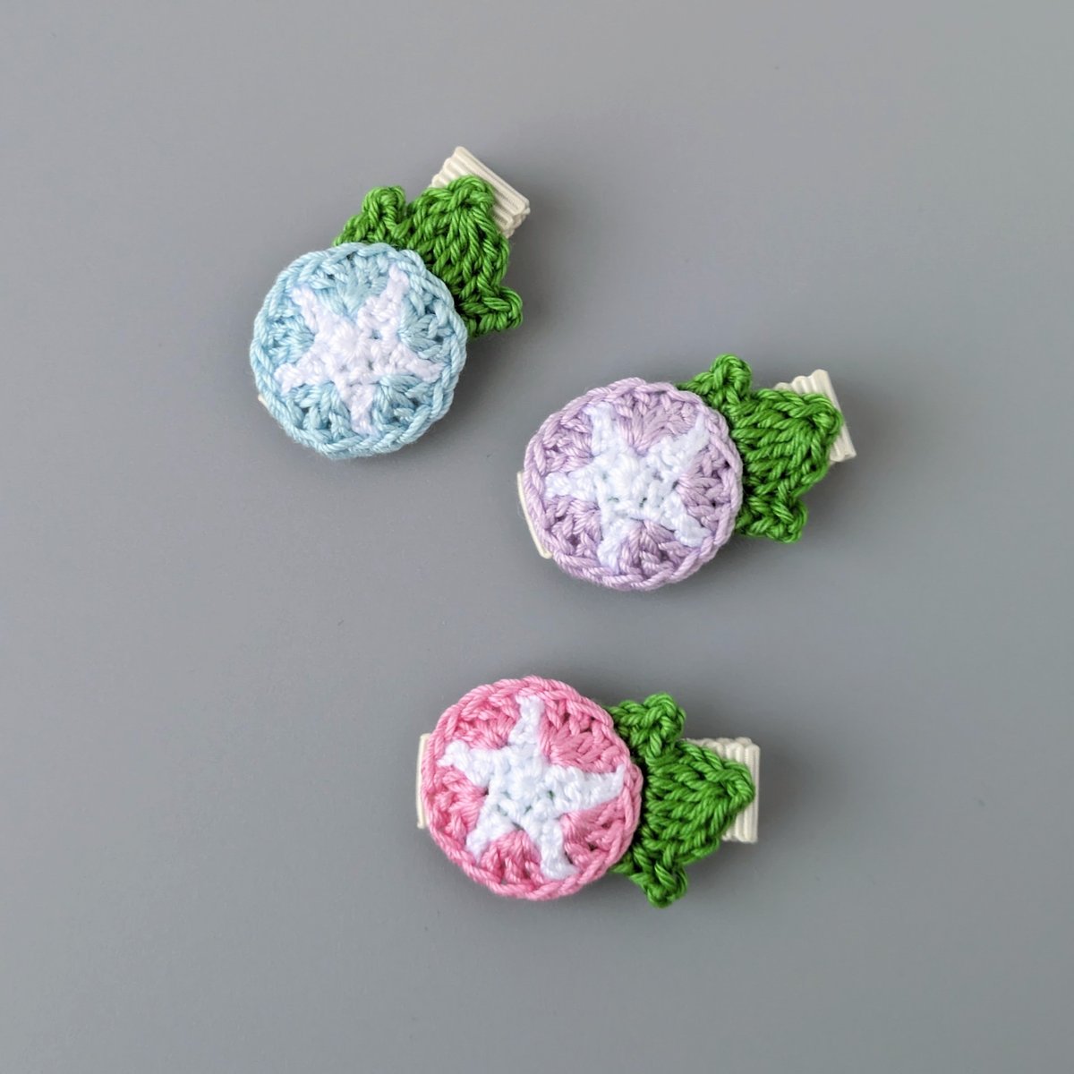 アサガオのベビーヘアクリップ | yukotto's STORE