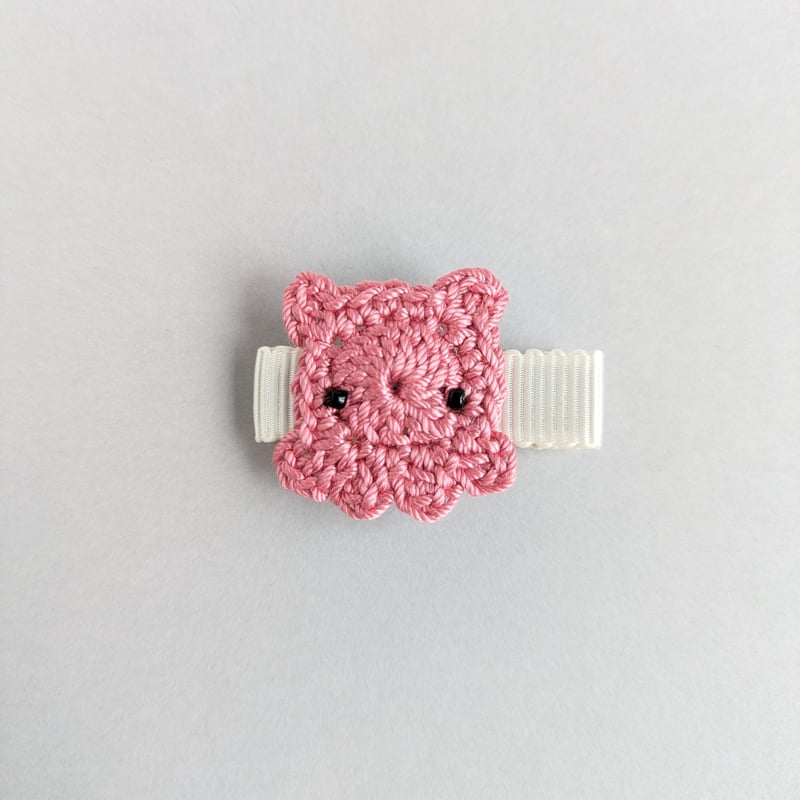 めんだこ ベビーヘアクリップ ヘアピン ヘアゴム メンダコ タコ メンダコのベビーヘアクリップ | yukotto's STORE