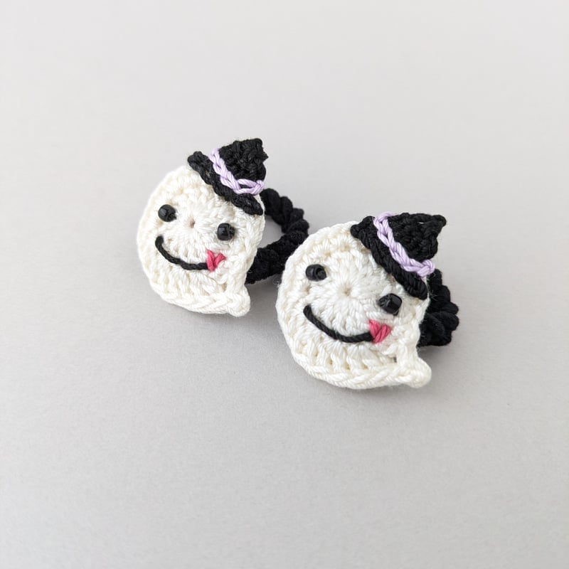 ハロウィンおばけのベビーヘアゴム | yukotto's STORE