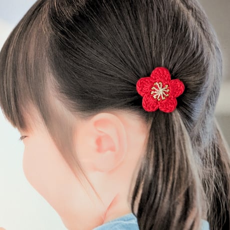 梅の花　ベビーヘアゴム