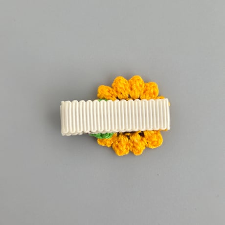 ひまわりのベビーヘアクリップ