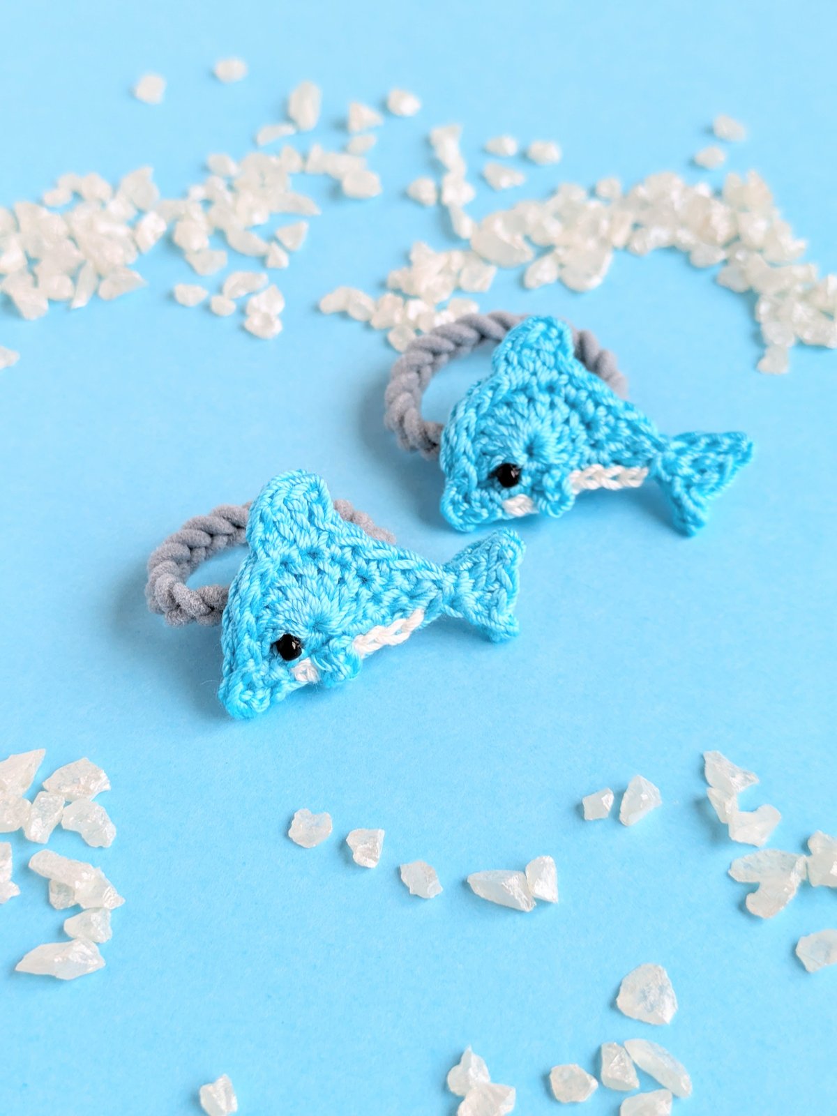 ⓝⓔⓦ【イルカさん】ベビーヘアクリップ　キッズヘアクリップ　ヘアゴム イルカのベビーヘアゴム | yukotto's STORE