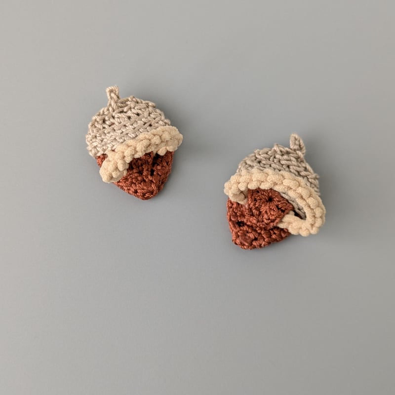 【ぷっくりどんぐり】ベビーヘアクリップ ヘアゴム ぷっくりどんぐり】ベビーヘアクリップ ヘアゴム