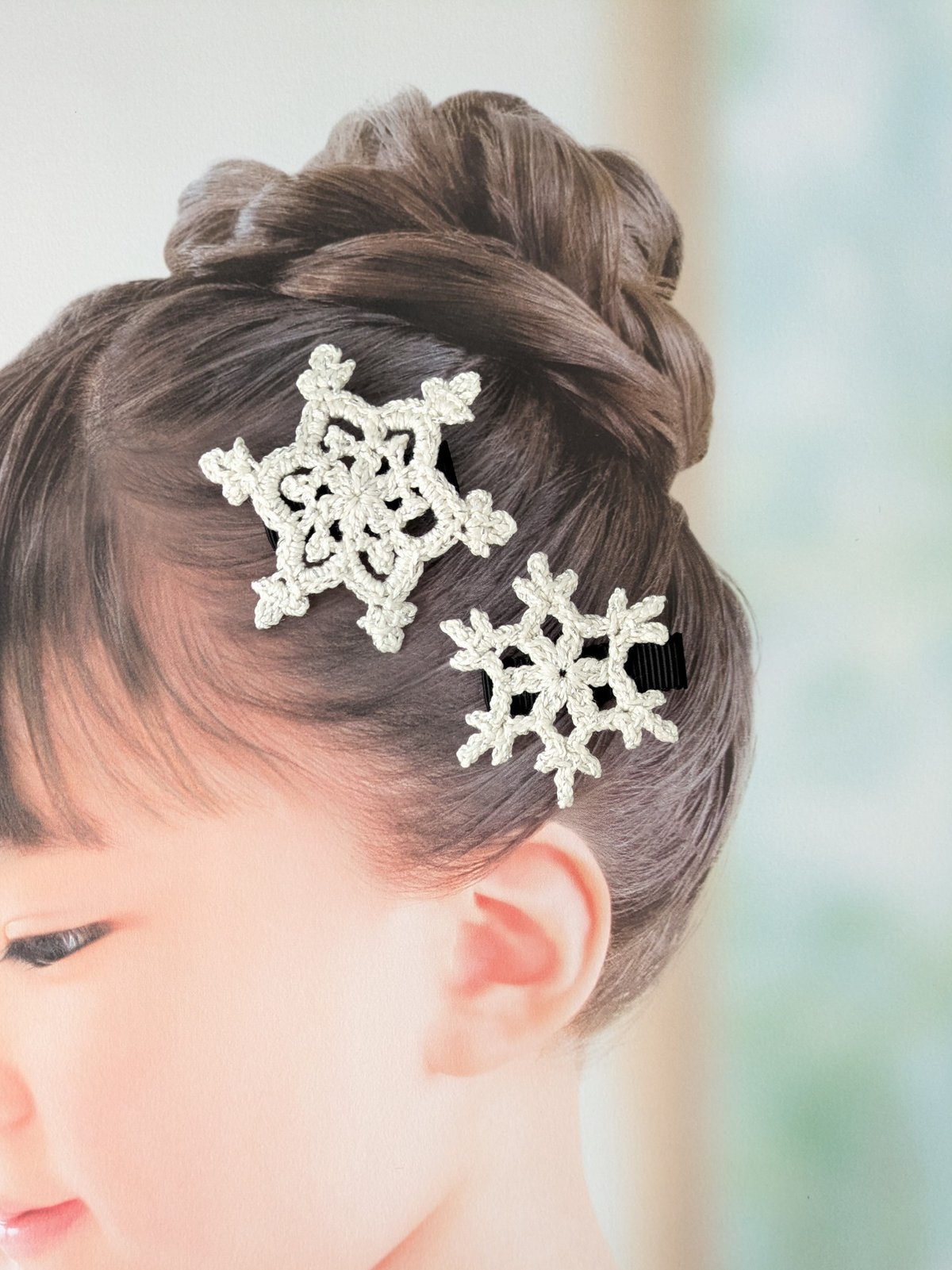 雪の結晶ベビーヘアクリップ | yukotto's STORE