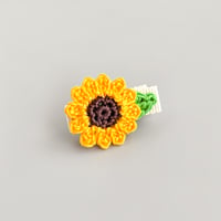 ひまわりのベビーヘアクリップ