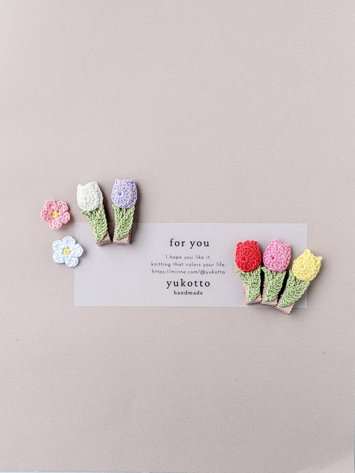 チューリップのベビーヘアクリップ | yukotto's STORE