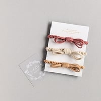 リボンヘアゴム3色セット　大人用