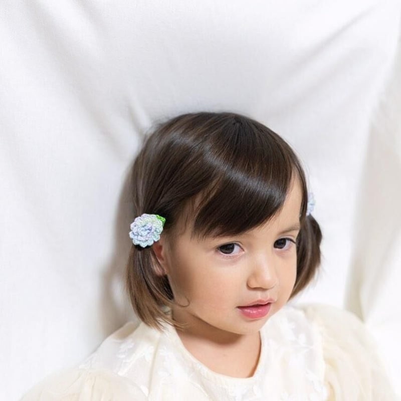 紫陽花のベビーヘアゴム | yukotto's STORE