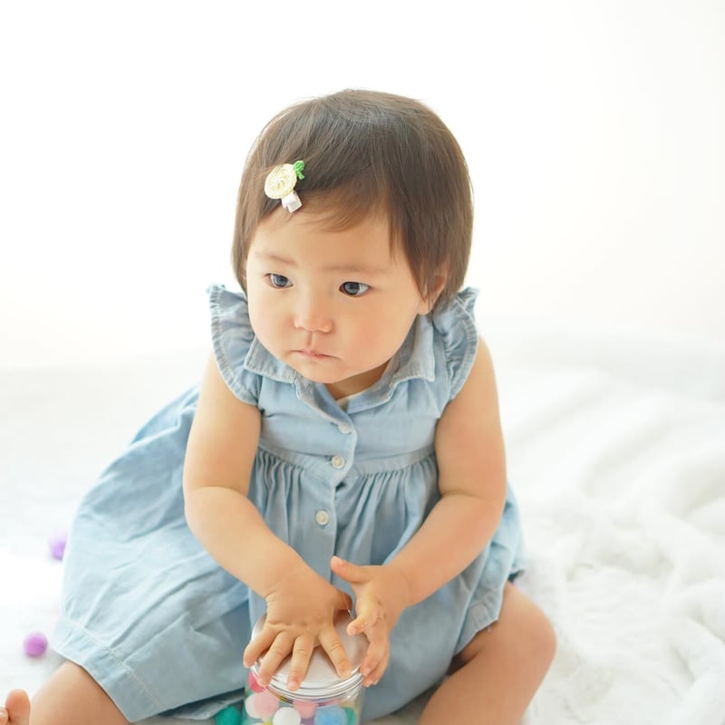 オーダーメイド商品♡ぷっくりレモン♡ベビーヘアクリップ オーダーメイド商品♡ぷっくりレモン♡ベビーヘアクリップ
