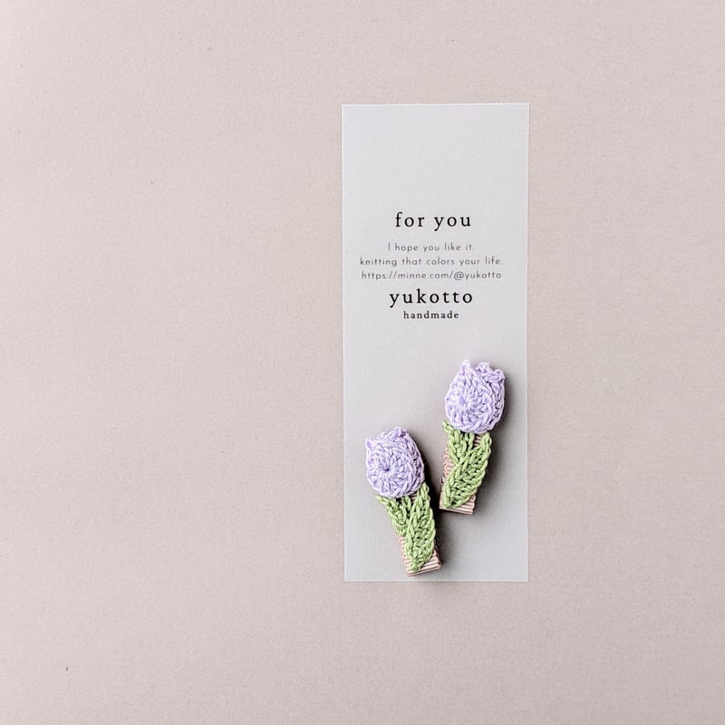 チューリップのベビーヘアクリップ | yukotto's STORE