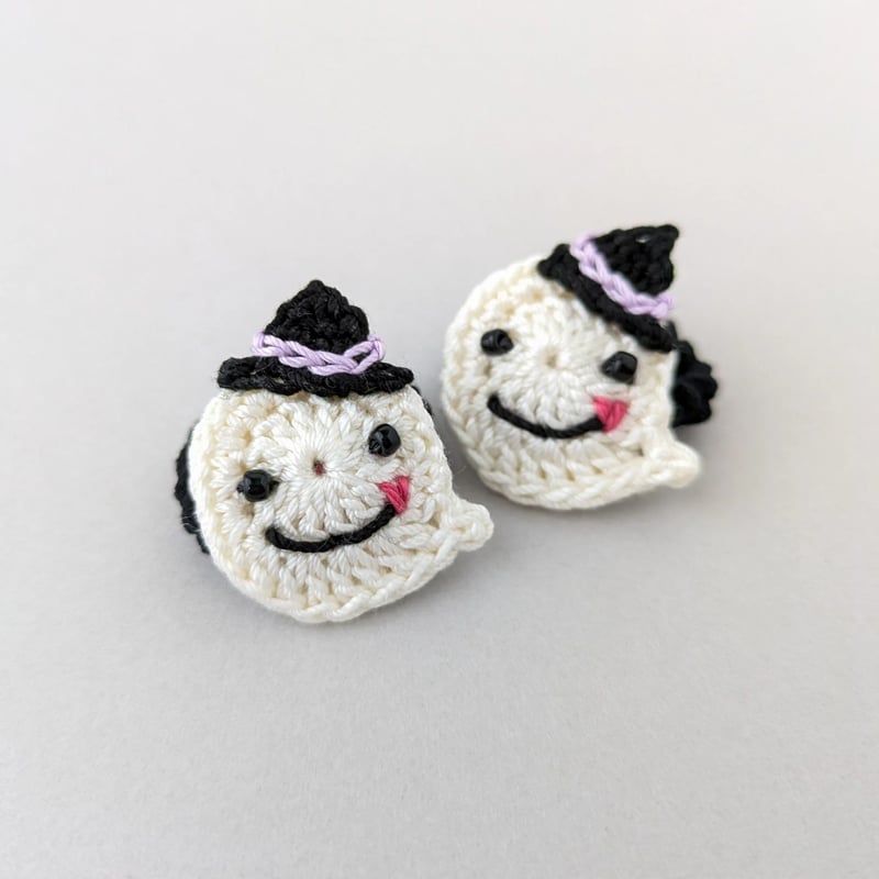 ハロウィンおばけ☆5センチヘアゴム又はブローチお選び下さい ハロウィンおばけ☆5センチヘアゴム又はブローチお選び下さい