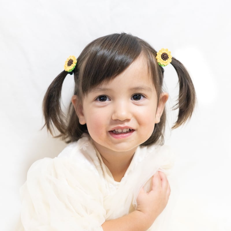 ひまわりのベビーヘアゴム | yukotto's STORE