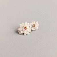ポインセチアのベビーヘアクリップ | yukotto's STORE