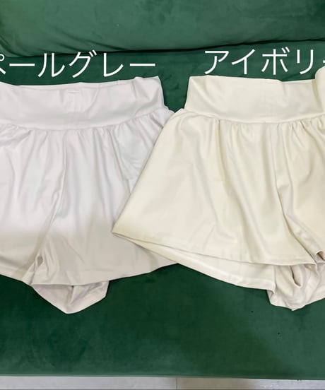 インナーパンツ内蔵フレアーショートパンツ