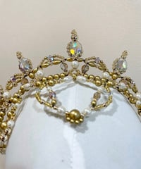 ティアラ　ドロップ付き　ゴールド