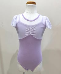 キッズ　フレアースリーブレオタード（クロッチボタン付き）