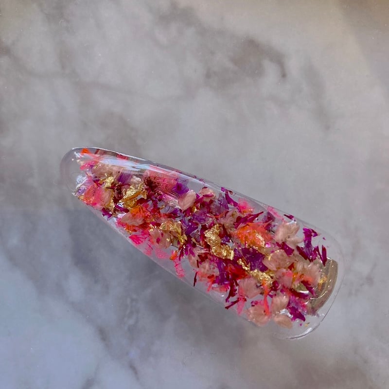 No.7] ドライフラワーレジン ヘアピン | Pure Drops