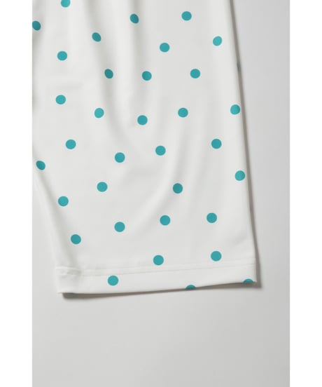 Polka dots biker shorts / white