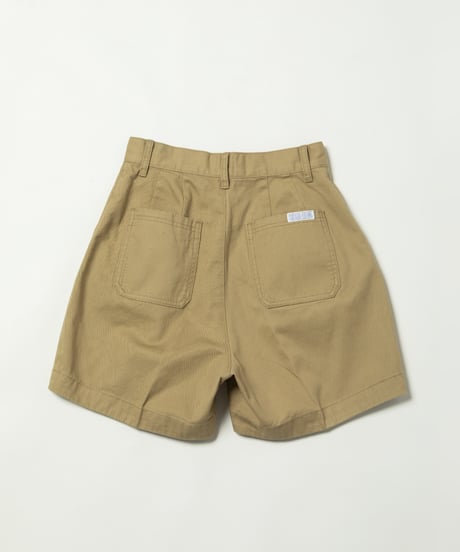 Color half pants / beige