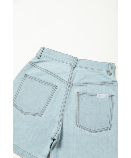 Denim half pants / light blue