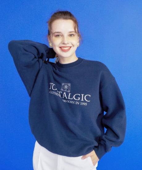 Palm tree sweatshirt / navy