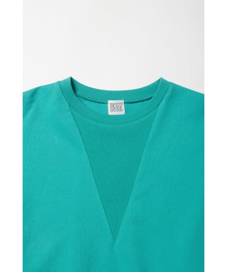 Light ribbed sweatshirt/ blue green