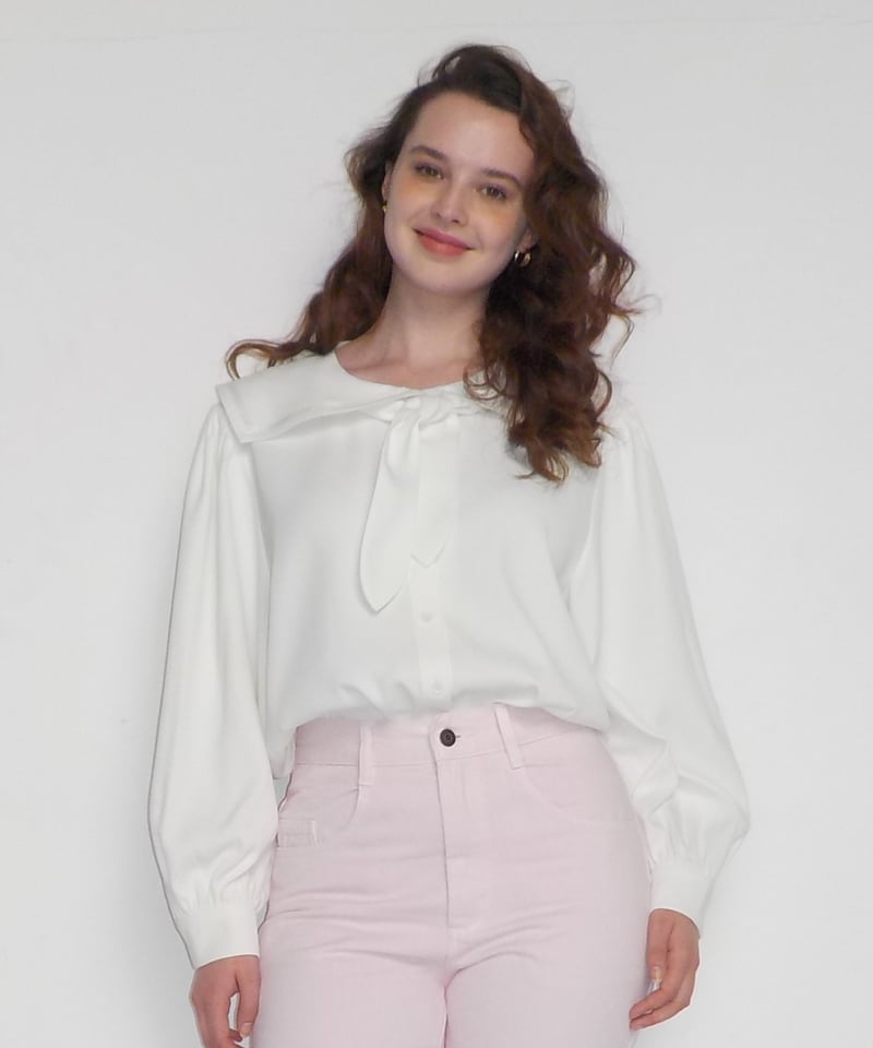 なつみ 新品 frill sailor blouse.(white) Sailor blouse / white | Tostalgic Clothing