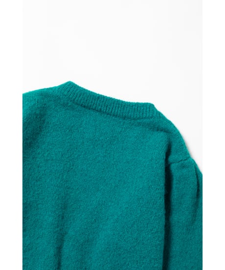 Mohairish pearl cardigan / green