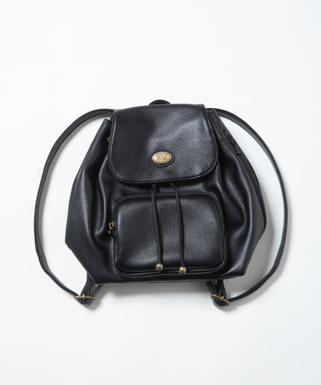 Mini leather back pack / black