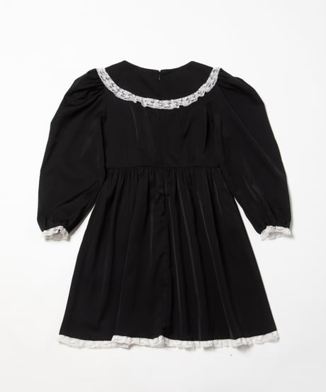 Frill dress / black