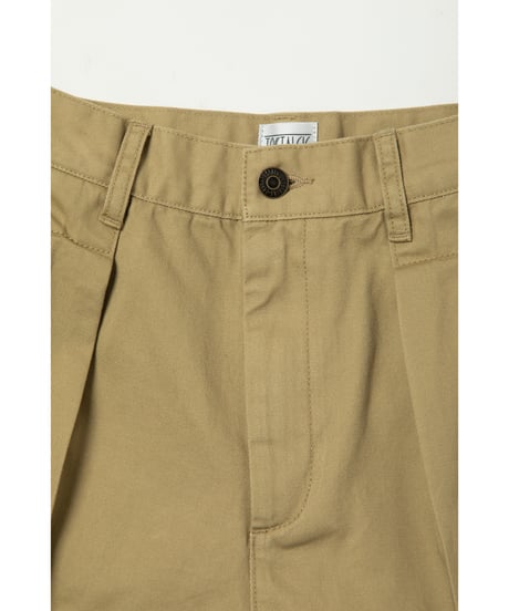 Color half pants / beige