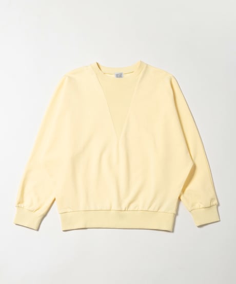 Light ribbed sweatshirt / yellow