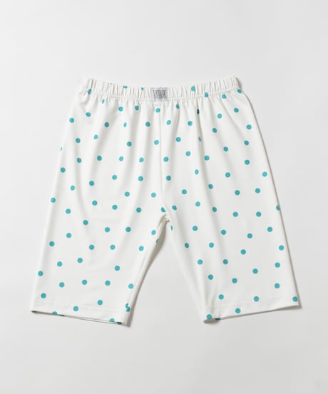 Polka dots biker shorts / white