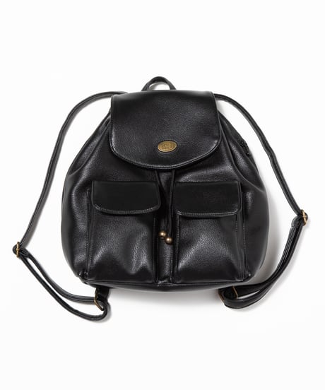 Leather backpack / black
