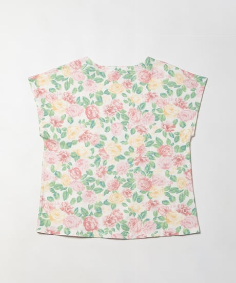 Boat neck floral tee / floral