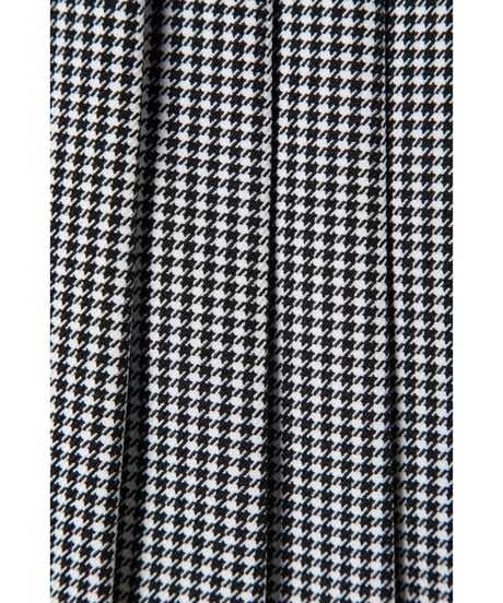 Pleated skirt / gingham plaid