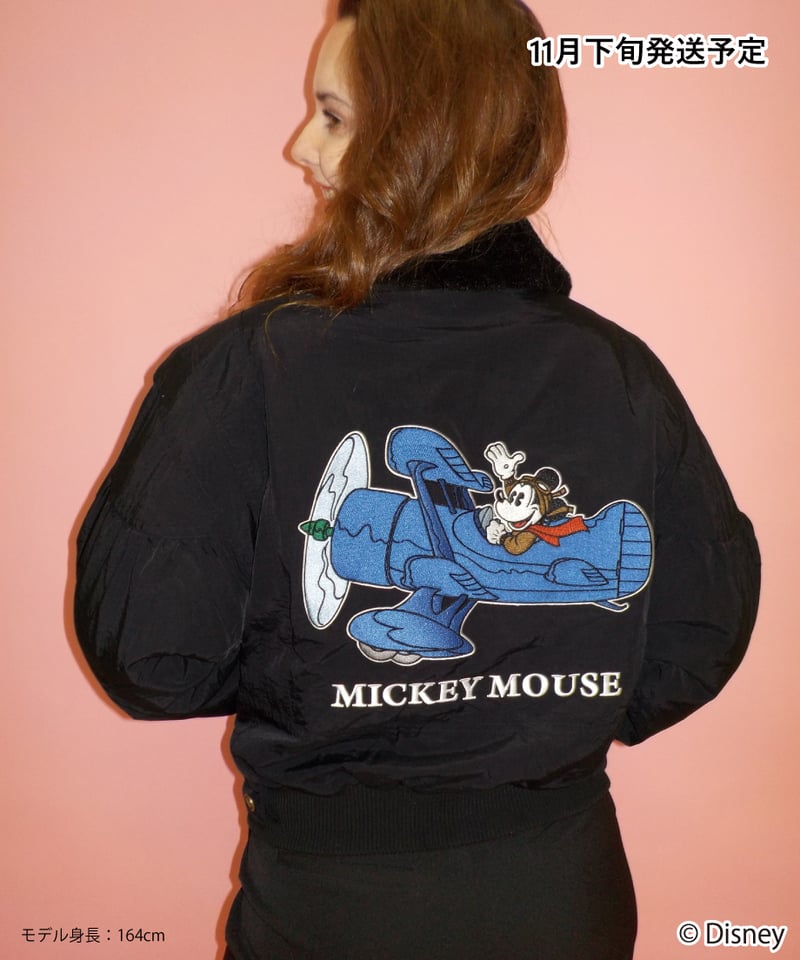 ジャケット・アウター mickey Mickey flight jacket / black［ Shipped in late N