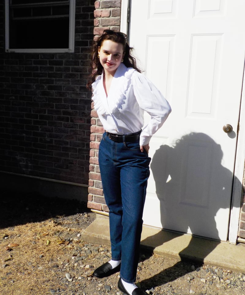 Cotton frill collar blouse / white | Tostalgic